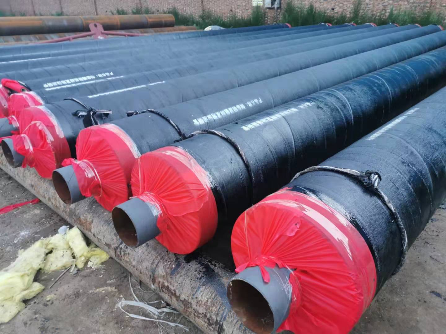 青海地埋蒸汽管道预制直埋保温一级补偿弯头钢套钢导向支架