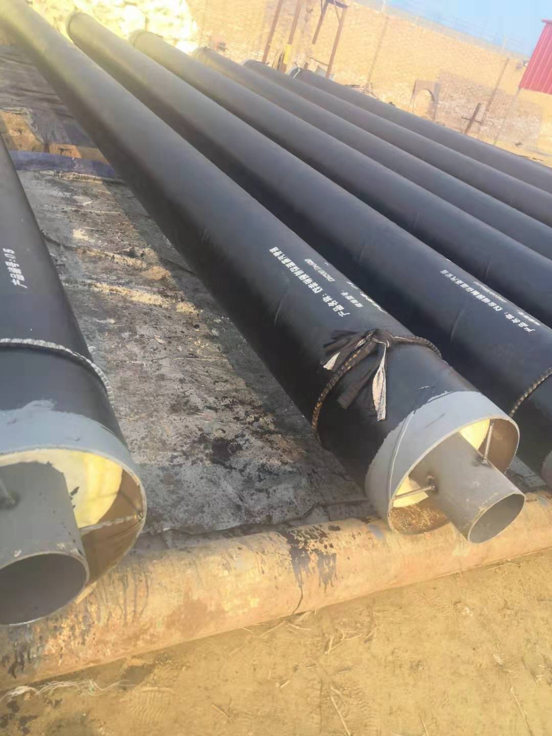直埋钢套钢保温管直埋预制钢管预制保温异径三通价格地道